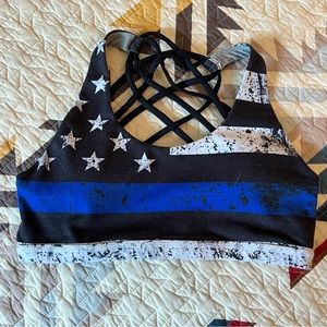 Born Primitive Thin Blue Line Sports Bra